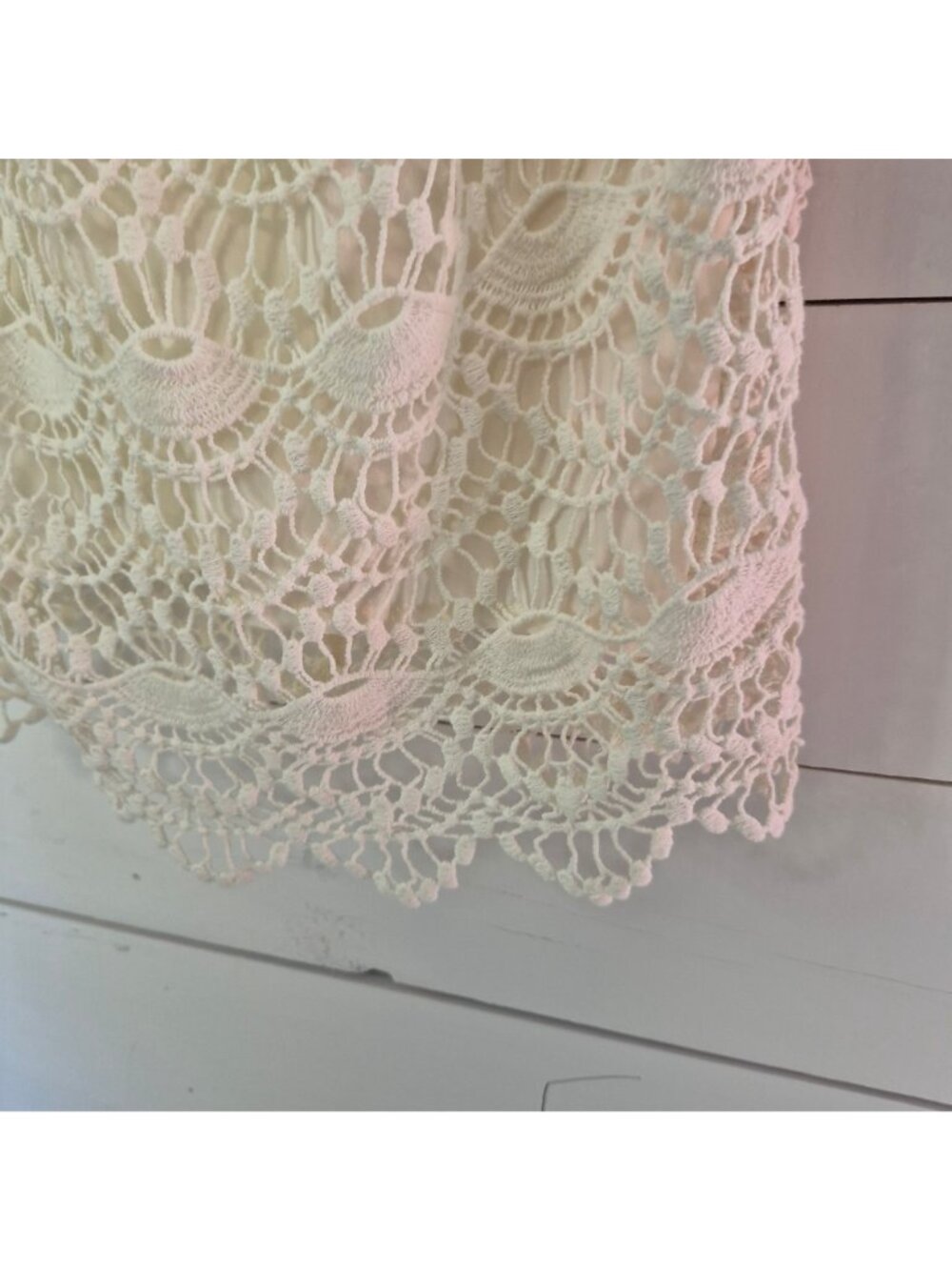 Ann Taylor Loft Women's Ivory Lace Sleeveless Dress Size 00P Back Zipper - Picture 8 of 8